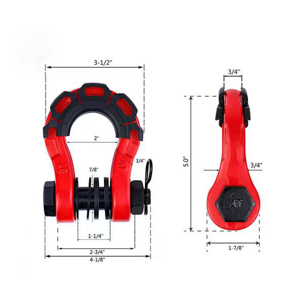 2 inch forged d ring shackle receiver hitch heavy duty off road 4x4 recovery-2