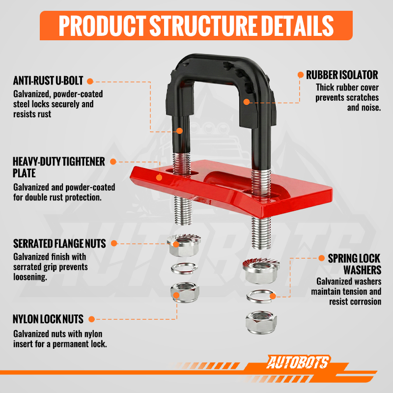2in heavy duty hitch tightener anti rattle stabilizer for trailer tow receiver-3