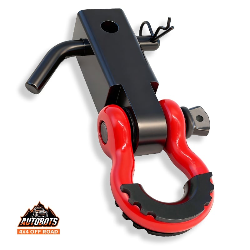 2" Hitch Receiver 3/4" D-Ring 45000Lbs Heavy Duty Offroad Recovery