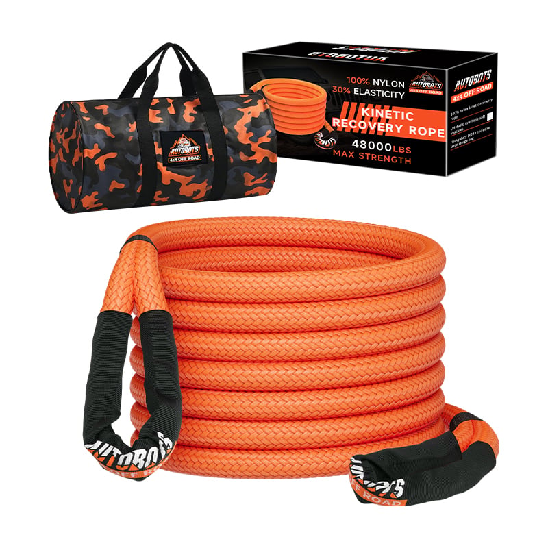 Kinetic Recovery Rope 7/8 Inch 30 Ft Nylon Heavy Duty Diy for Off Road