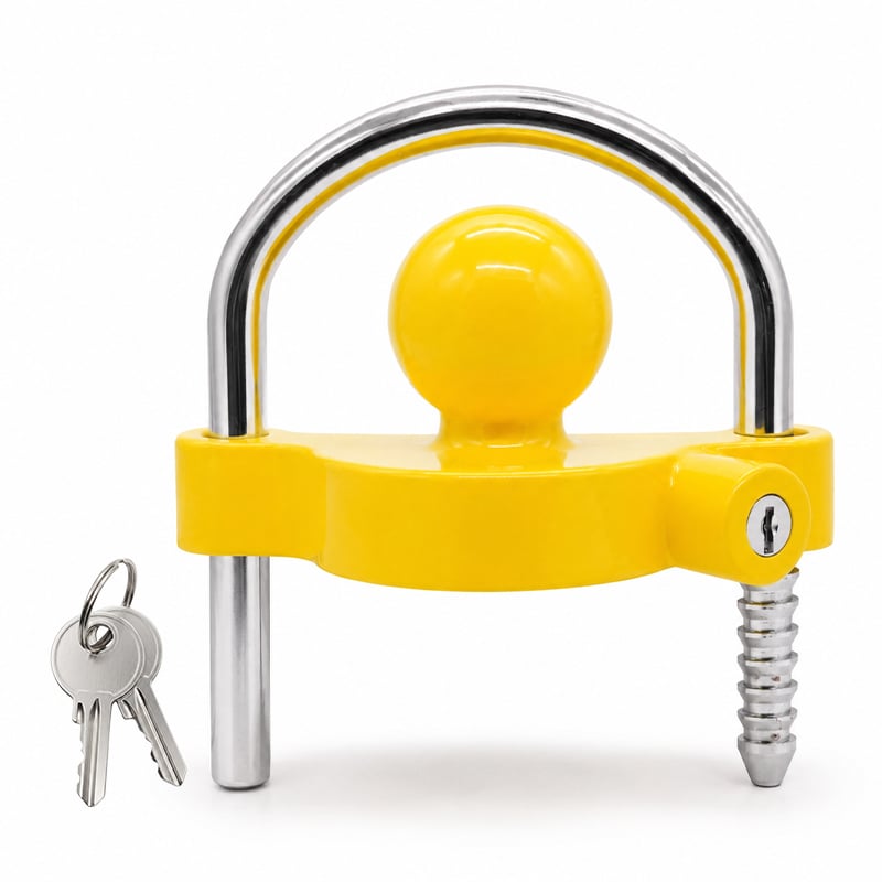 Heavy Duty Trailer Coupler Lock Adjustable Anti Theft Hitch Security Lock