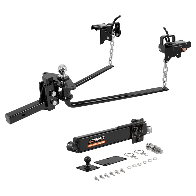 Round Bar Weight Distribution Hitch with Sway Control 14000 lb Forged Steel
