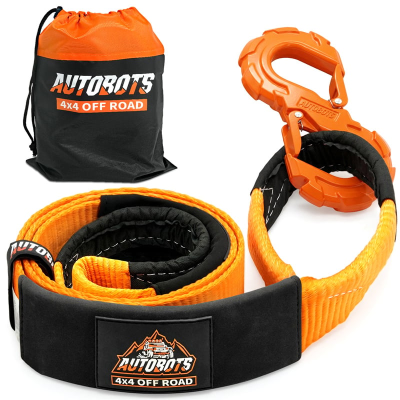 Tree Saver Strap 3"x8' 33000LBS Polyester with S Winch Tow Hook Off-Road Recovery
