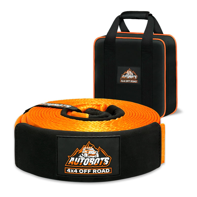 Heavy Duty Off-Road 35000LBS Polyester Fiber 3"x30' Tow Recovery Strap 4x4 Emergency Recovery