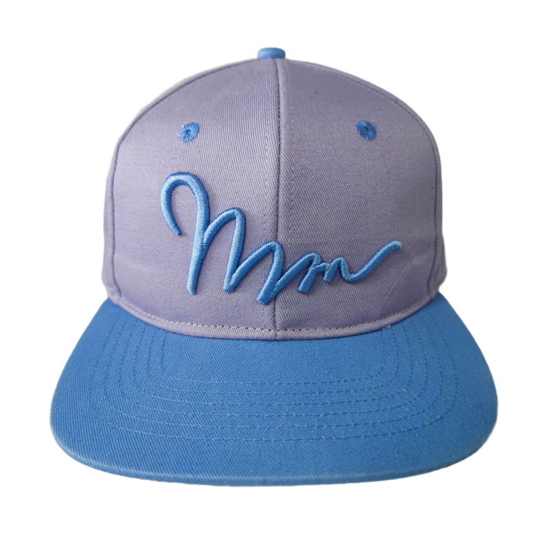 Factory custom Premium quality 2 tone 6 panels flat brim snapback hat 100% cotton twill hip hop style cap 3D embroidery outdoor