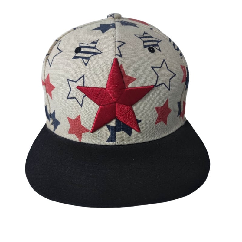Factory custom Premium quality 2 tone 6 panels flat brim snapback hat linen hemp fabric hip hop style cap 3D embroidery outdoor