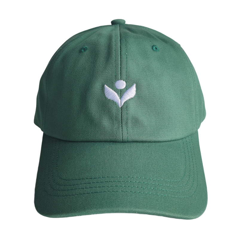 Factory Custom 100% cotton 6-panel dad cap ball cap with logo embroidery on male model, strap plastic buckle street-style unstructured dad hat for men