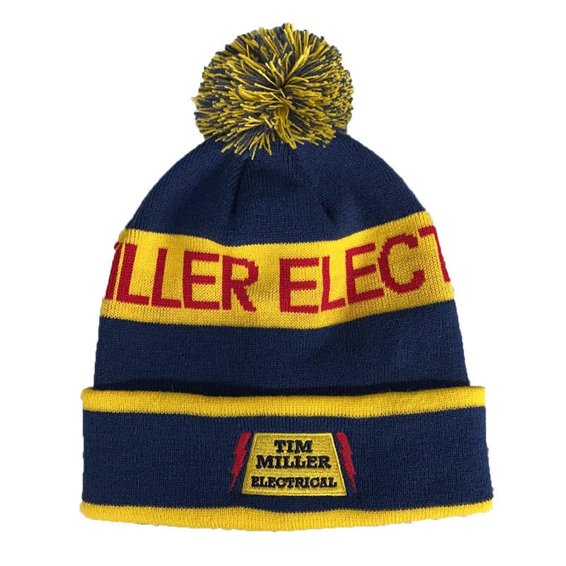 Factory Whoesale - Custom 100% Acrylic Wool Pom - Pom Jacquard Beanies for Winter warm - Cuff - Embroidery 