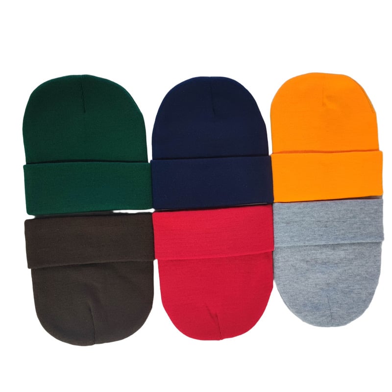 Factory Wholesale - Custom 100% Premium Acrylic Wool cuff  Beanies for Winter warm - Cuff - Embroidery 