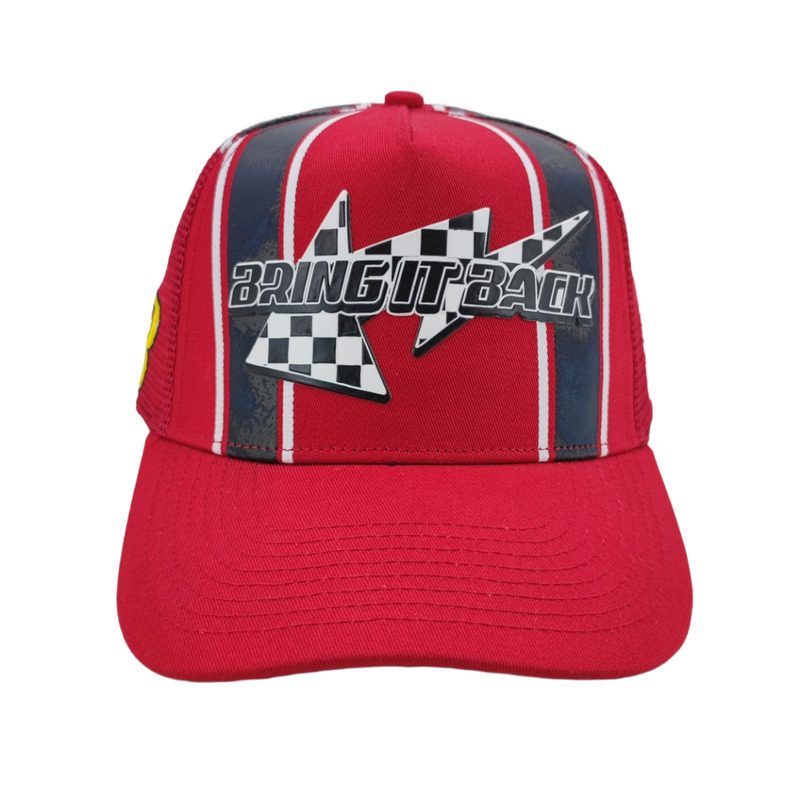 Factory Wholesale Custom 5 Panels Trucker Hat: Breathable Polyester Mesh Back with printing, Front Rubber Patch & Snapback 