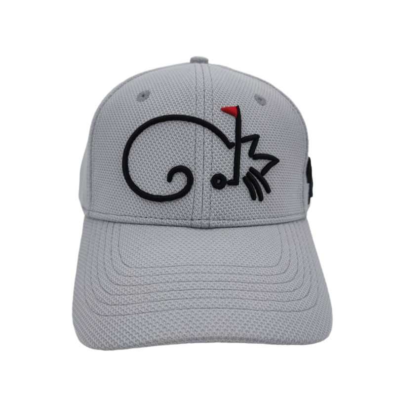 Factory-Customizable 6-Panel Golf Trucker Hat - Quick-Dry Breathable Polyester with Laser Cut Holes, Perforated Mesh Back & Logo Embroidery golf hat