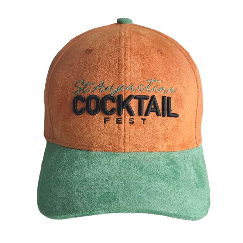 Factory Customize 6 Panels 2 Tone Suede Fabric Baseball Cap Sport Hat Embroidery Curved Brim Plastic Snapback Outdoor 