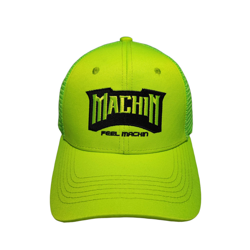 Factory Custom 6 Panels Trucker Hat: Breathable Polyester Mesh Back, Front flat Embroidery & Snapback