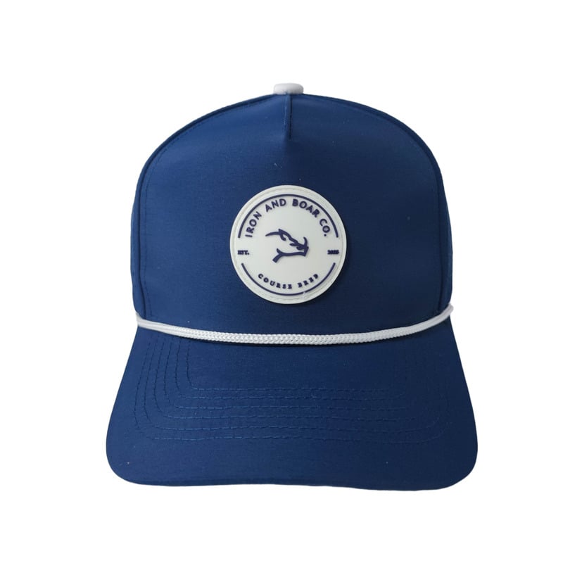 Factory wholesale custom 5 panels perforated laser cut hole performance hat rubber patch logo embroidery golf hat plastic snapback rope design