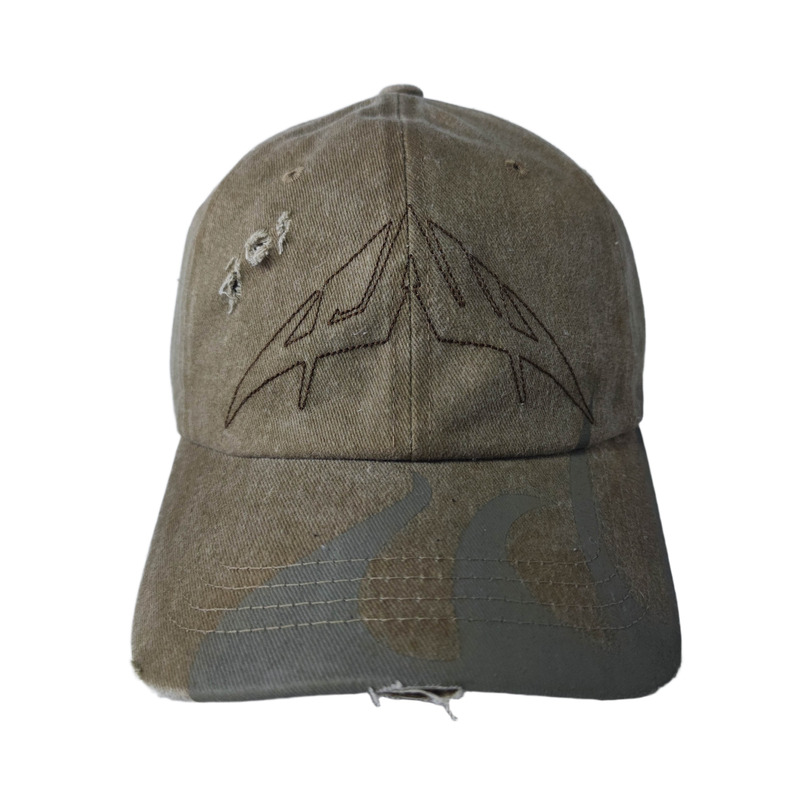 Factory Custom 100% Cotton Twill Vintage washed distressed Retro Dad Hat with Unstructured Crown - Embroidery, Curved Brim & Velcro closure