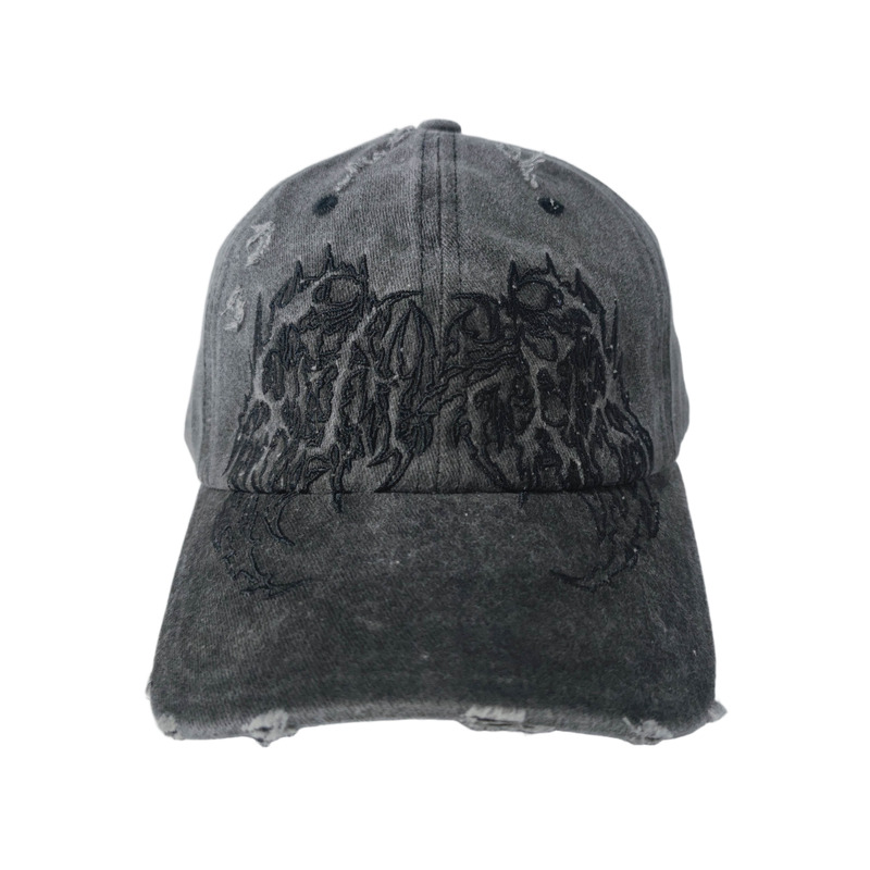 Factory Custom 100% Cotton Twill Vintage washed distressed Retro Dad Hat with Unstructured Crown - Embroidery, Curved Brim & Velcure closure