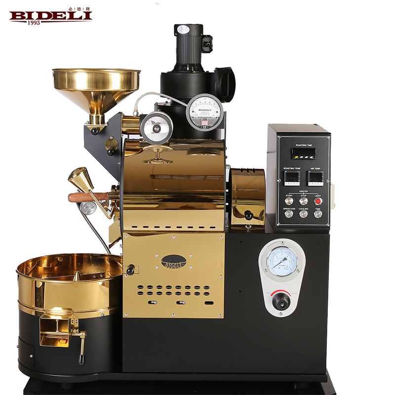 เครื่องคั่วเมล็ดกาแฟคุณภาพสูง Bideli ขนาด 2 กก. เครื่องคั่วกาแฟสำหรับการใช้งานเชิงพาณิชย์