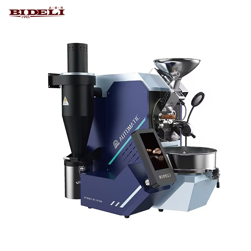 เครื่องคั่วกาแฟแบบอัตโนมัติเต็มรูปแบบของแบรนด์ Bideli ขนาด 1.5 กิโลกรัม ใช้ได้ทั้งก๊าซและไฟฟ้า