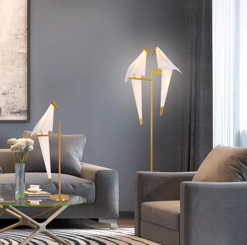 Nordic Fancy Acrylic Bird Led Table Lamp Modern Bedside Desk Lamp manufacture
