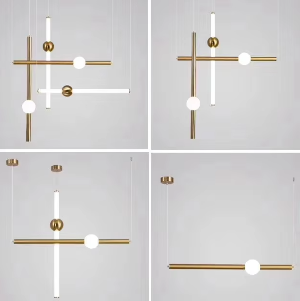 Modern Creative Jewelry Store Salon Living Room Hotel Line Light LED Chandelier Pendant Light manufacture