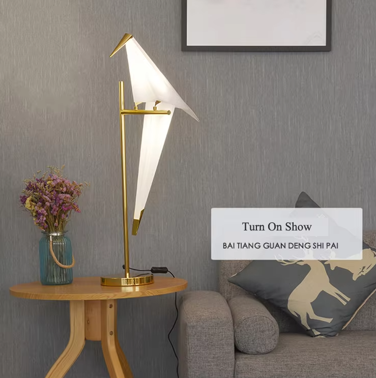 Nordic Fancy Acrylic Bird Led Table Lamp Modern Bedside Desk Lamp manufacture