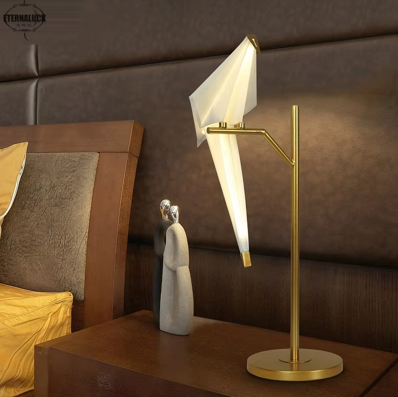 Nordic Fancy Acrylic Bird Led Table Lamp Modern Bedside Desk Lamp details