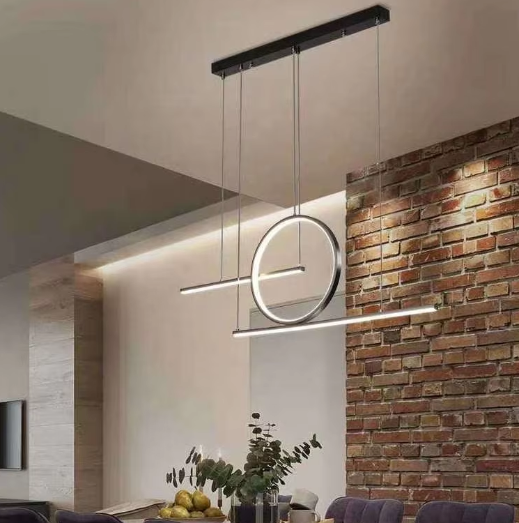Modern linear pendant light aluminum hanging light LED dining room light ETL89214 supplier
