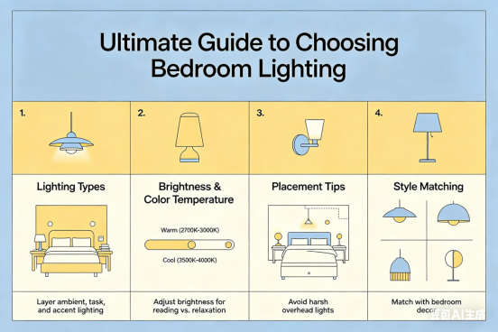 Ultimativen Guide fir d'Wuel vun der Beleuchtung am Schlafzimmer