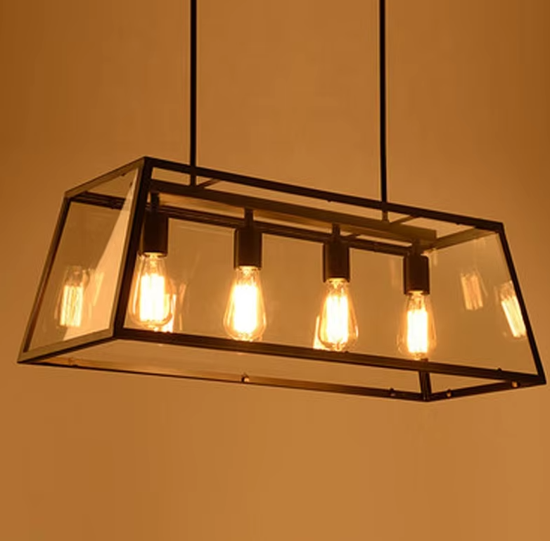 American Black vintage Iron Net Pendant Lamp for Home Hotel ETL89075 factory