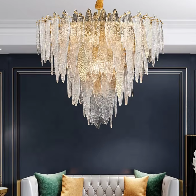 Luxury living room glass chandelier modern chandeliers pendant lights ETL8910069 supplier