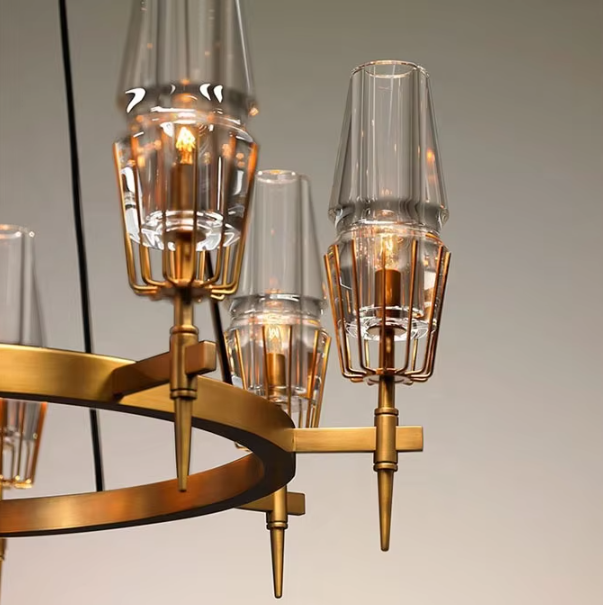 Led decorative pendant light chandeliers ceiling luxury modern rustic chandelier ETL8910054 factory