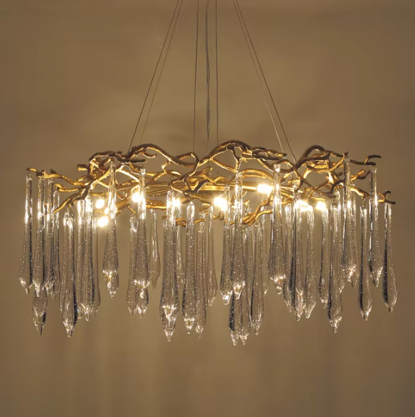 Modern French crystal lamp Golden tree branch chandelier luxury pendant lamp ETL89100104 manufacture