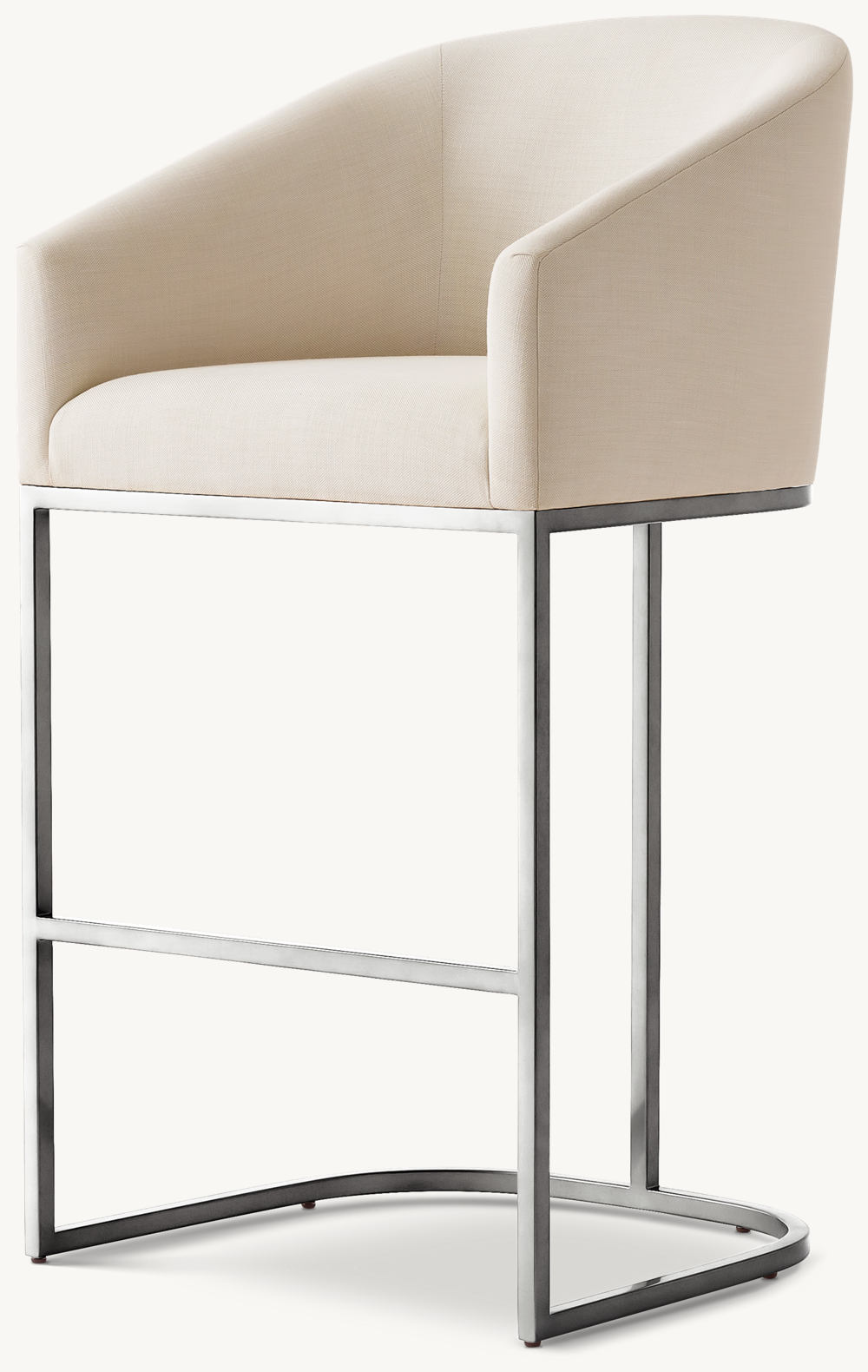 Emery Barrelback Slope Arm Bar Stool & Counter Stool — Postmodern Steel Base