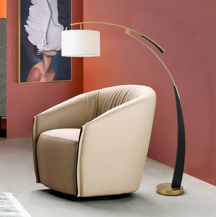 American style E26 black floor lamp fishing lamp standing For hotel ETL52027 supplier