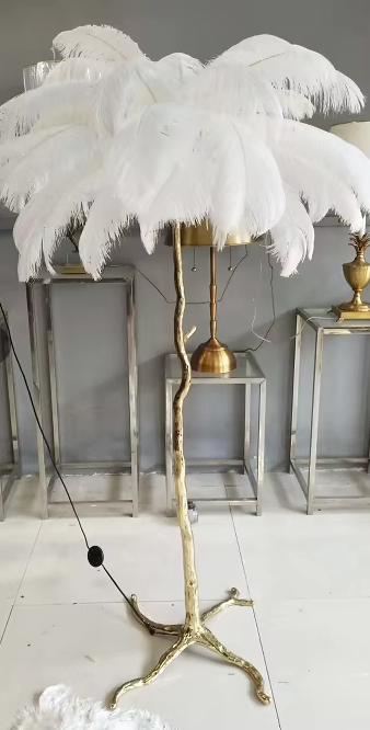 Ostrich feather floor lamp christmas lamp decoration stand lamp floor for home ETL52508 supplier