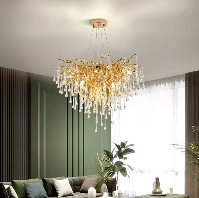 2024 Hottest branch drop crystal decor chandelier lighting ETL89100106 supplier