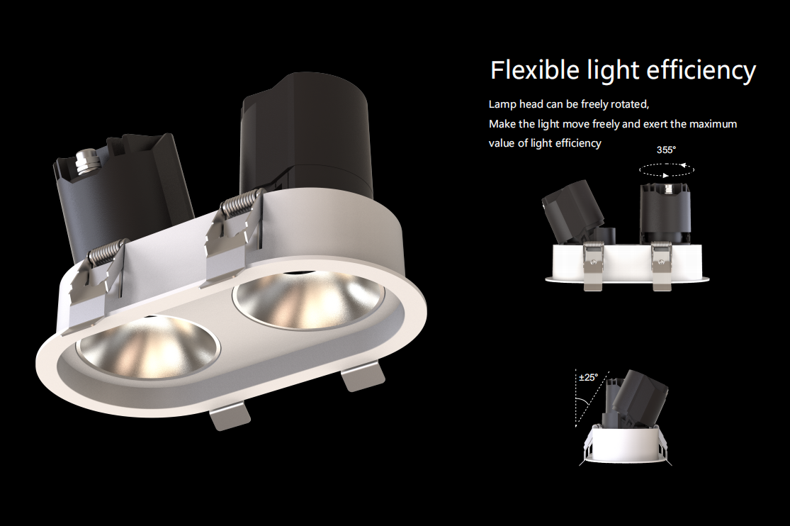 Aluminum PC Recessed LED Downlight – COB Light Source, 5W7W10W12W15W20W for Commercial & Museum Use supplier