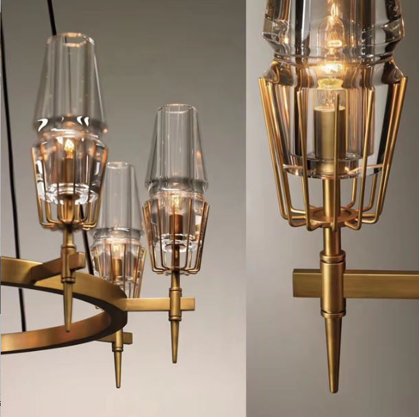 Led decorative pendant light chandeliers ceiling luxury modern rustic chandelier ETL8910054 supplier