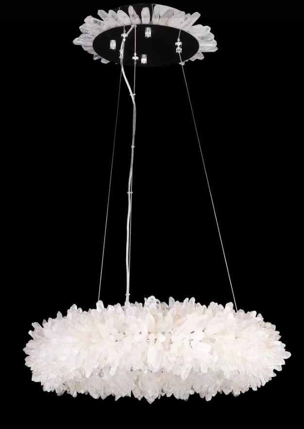 Modern ring chandelier crystal chandeliers luxury natural crystal chandelier for housing ETL98001 details
