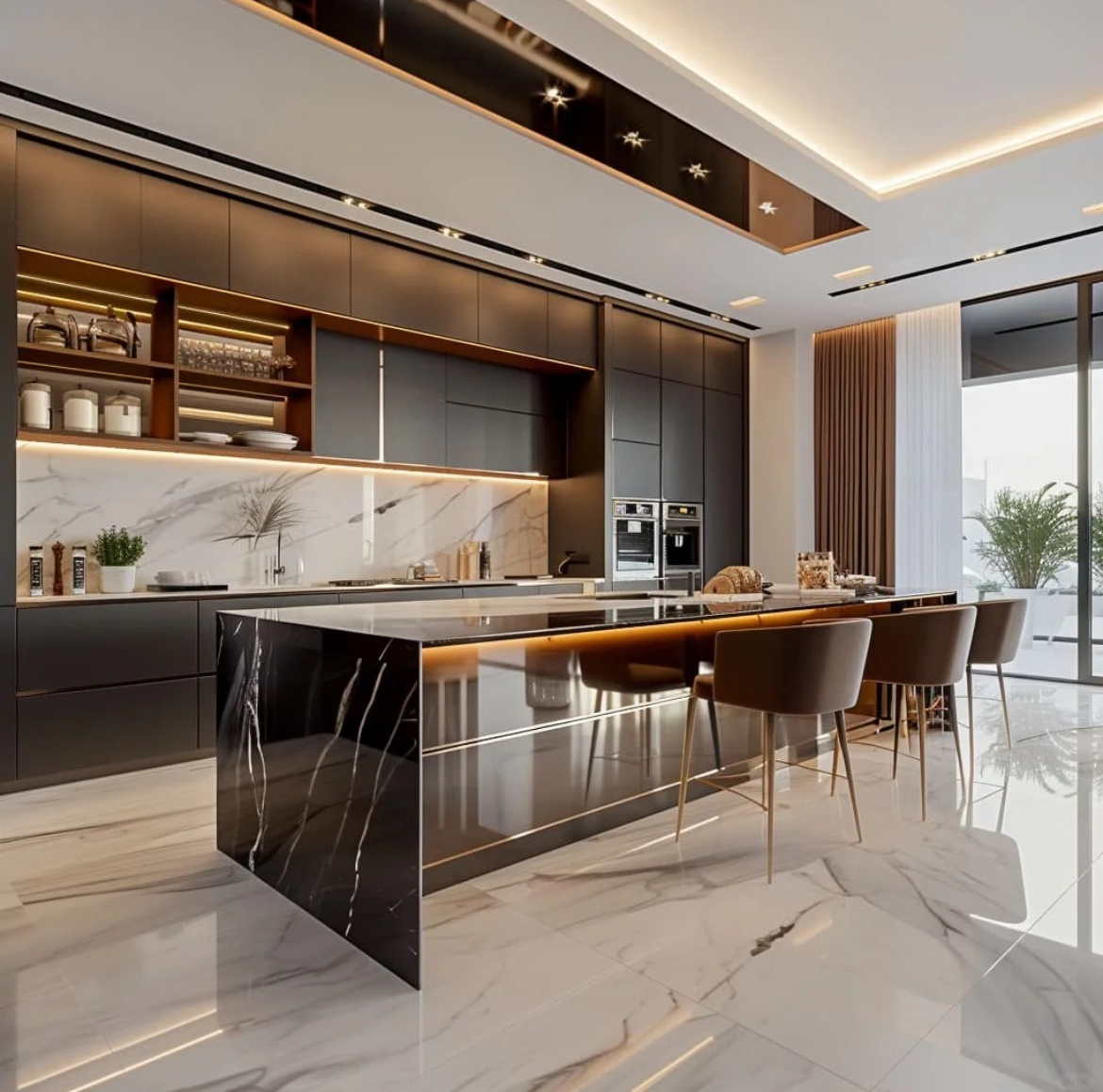 Factory-Customized High Gloss Modern Kitchen Cabinet Sets with One-Stop Design Service factory