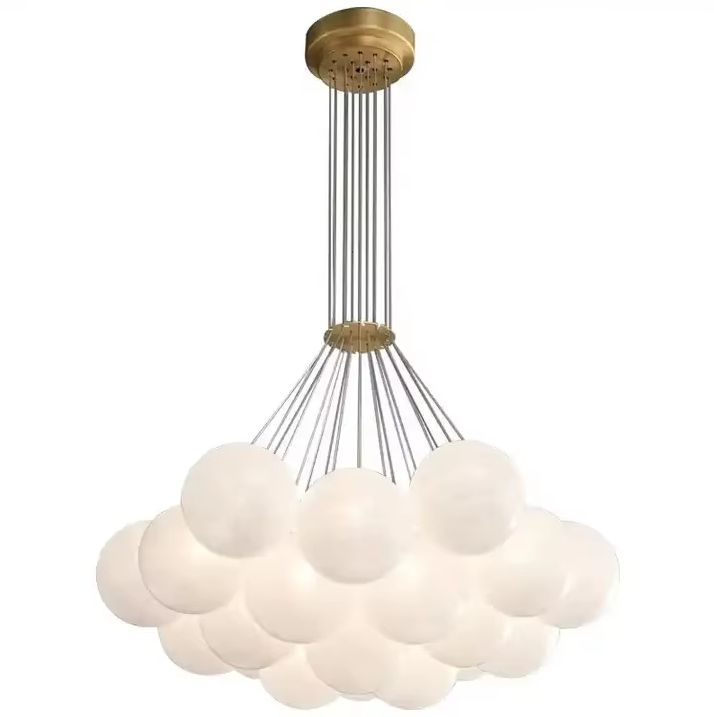 Living Room Glass Chandelier Hanging Lamp Living Room Villa Decoration Bubbles Cloud Pendant Lights supplier