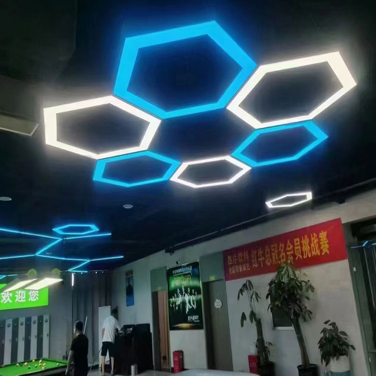 Indoor 60CM Hexagon LED Chandelier – IP20 Linear Pendant Lamp for Home, Office, Supermarket & Commercial Lighting supplier