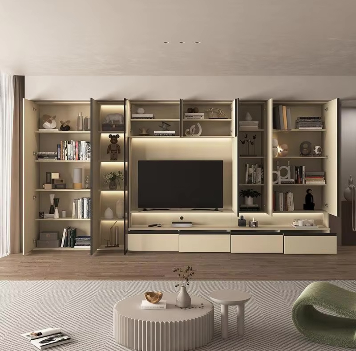 Luxury Custom TV Stand Modern Living Room Cabinet One-Stop Home Furniture Solution manufacture