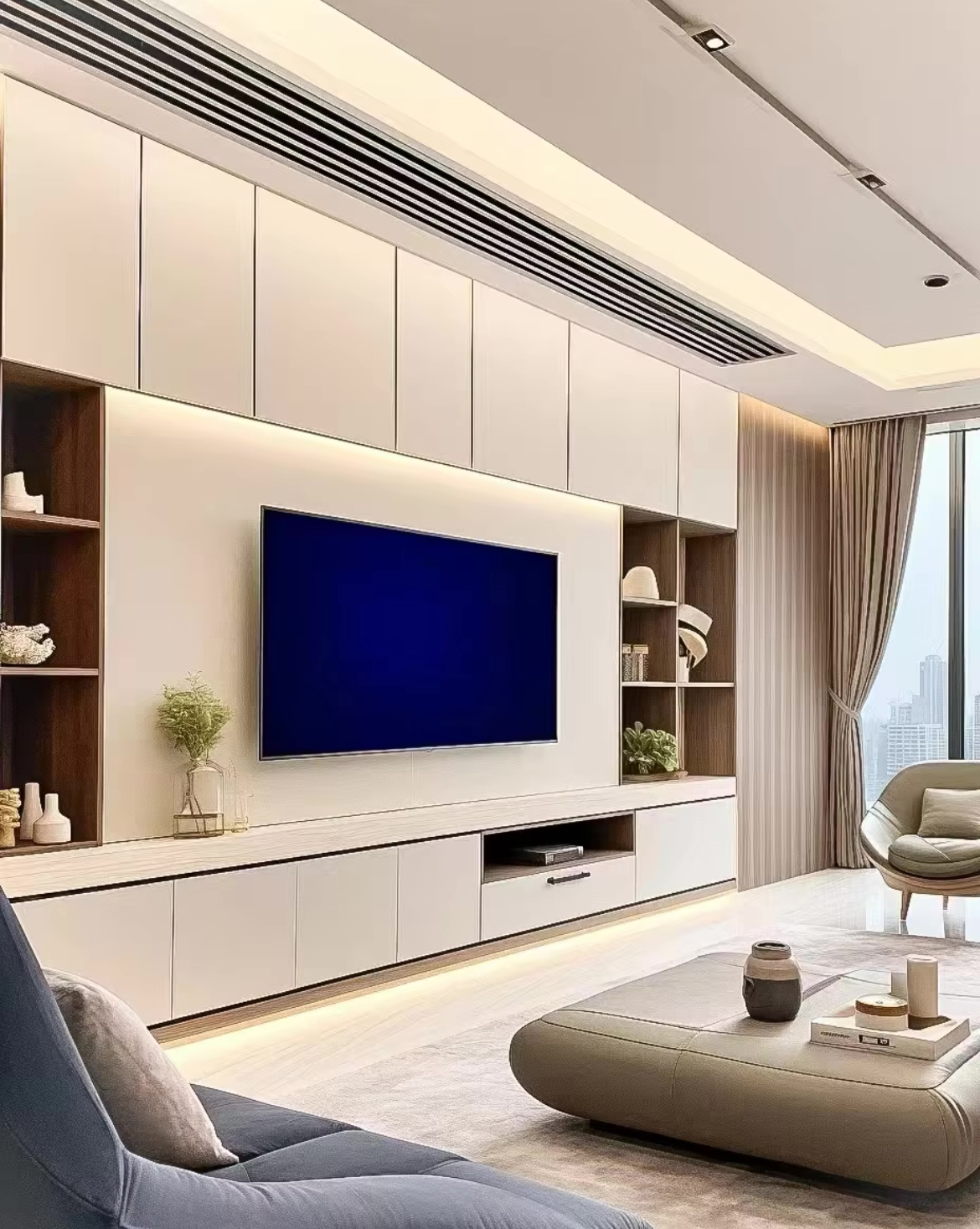 Luxury Custom TV Stand  Modern Living Room Cabinet  One-Stop Home Furniture Solution supplier