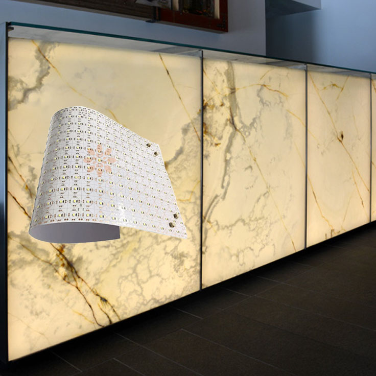 Custom Size DC24V Dimmable RGBW WiFi LED Sheet Light – Ultra-Thin Backlit Panel for Stone or Display, IP44 Rated supplier