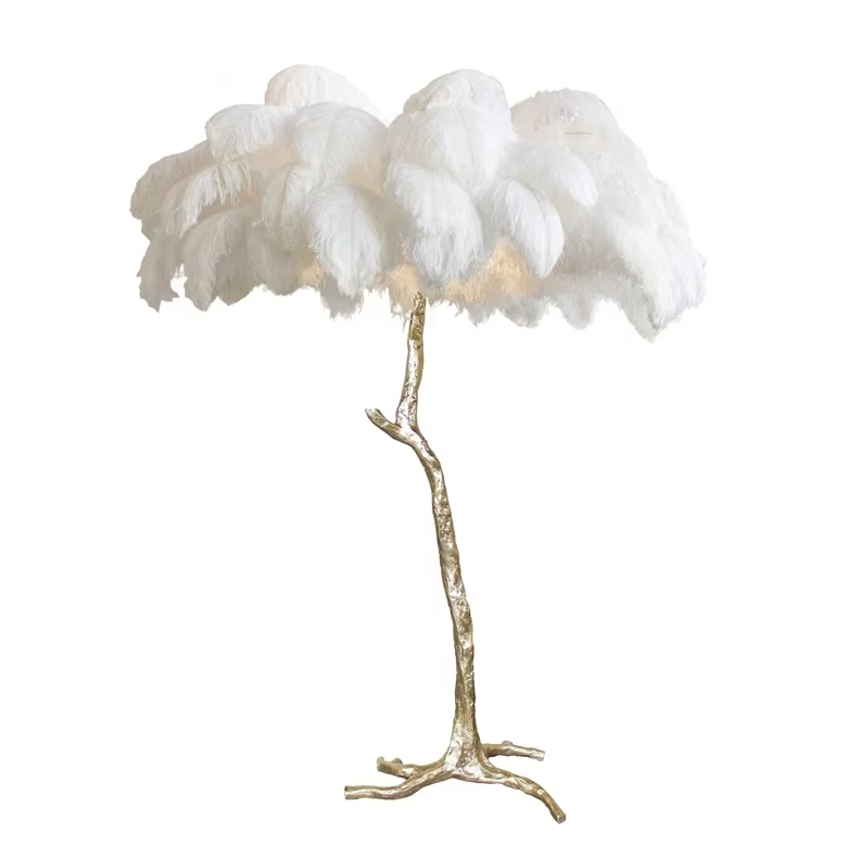 Ostrich feather floor lamp christmas lamp decoration stand lamp floor for home ETL52508 supplier