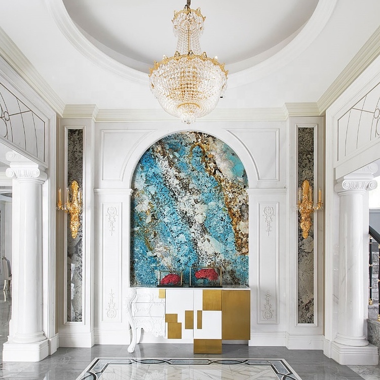 Customized Calacatta White Marble Columns – Handcrafted Sculptures for Hotel Lobby Decoration factory