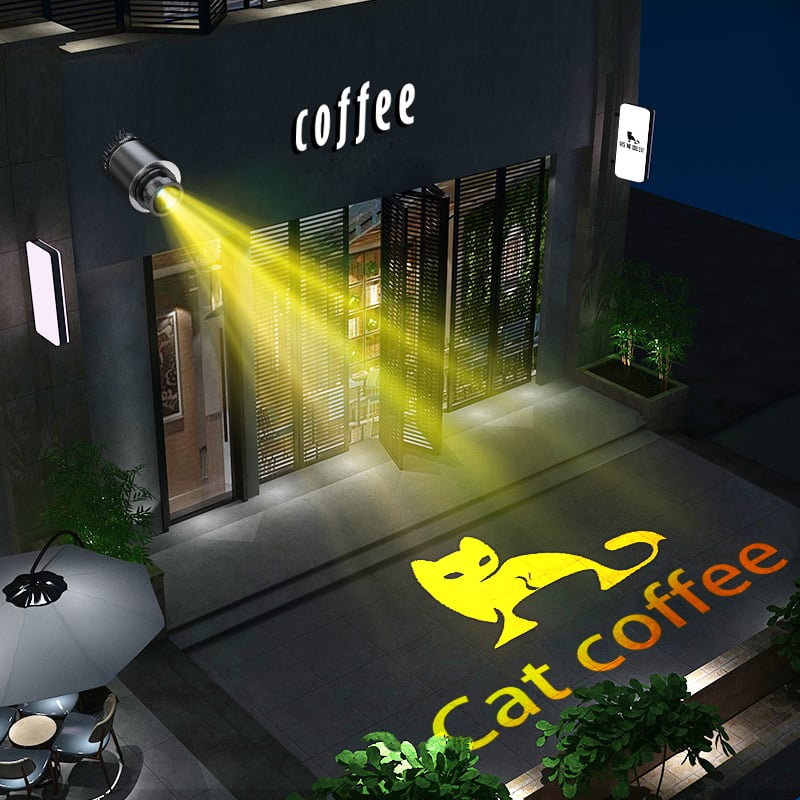 30W LED Gobo Logo Projector Light – Static Waterproof Floor Lamp for Outdoor Advertising & Branding Displays
