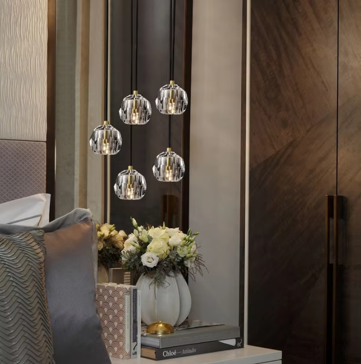 K9 crystal pendant lamp crystal chandelier hanging light for hotel ETL86093 supplier