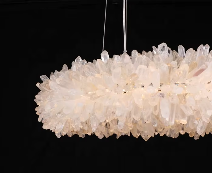 Modern ring chandelier crystal chandeliers luxury natural crystal chandelier for housing ETL98001 details